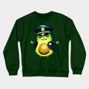 Retro avocado policeman Crewneck Sweatshirt